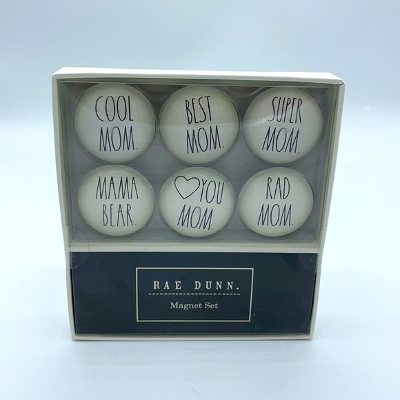 Rae Dunn 6 Glass Dome Magnets